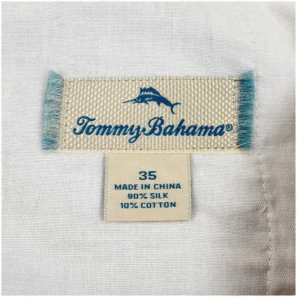 Tommy Bahama 90% Silk Shorts Mens 35 Tan Khaki Flat Front Golf Luxury Resort